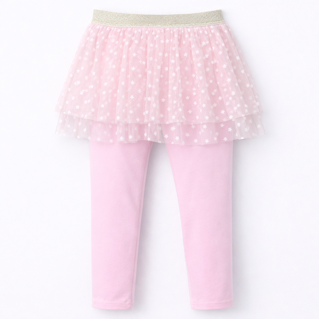 Girls’ Tulle Skirt Leggings Set | 50% Polyester 50% Cotton | Custom Kidswear OEM