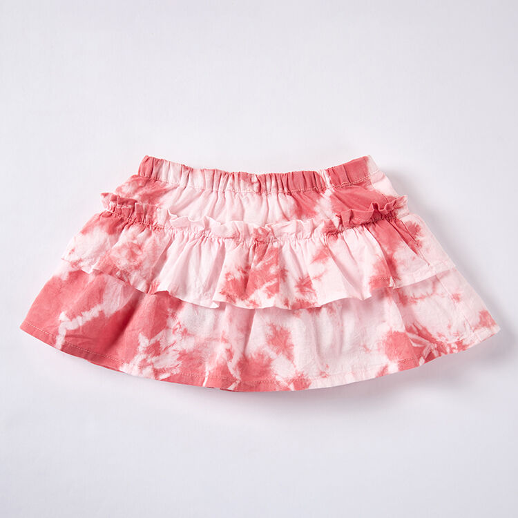 Plant-Dyed Tie-Dye Tiered Ruffle Skirt | Sustainable B2B Supply