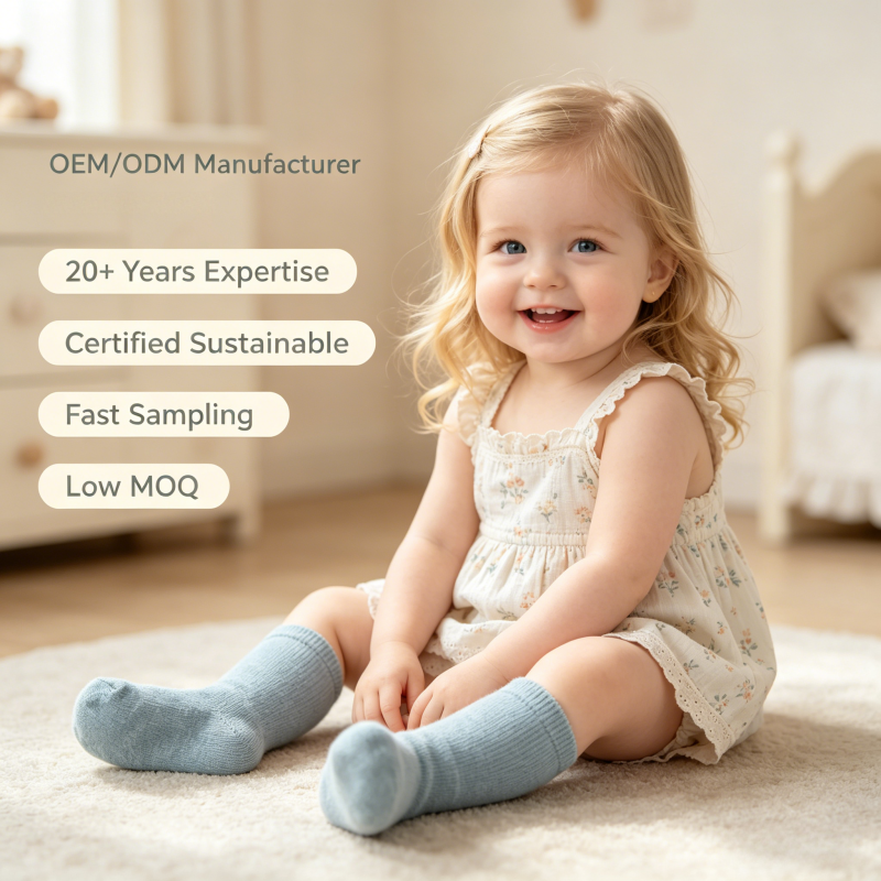 OEM/ODM meerkleurige geribbelde babysocken | Katoen-elastaan babysocken voor zuigelingen, milieuvriendelijk en met plantaardige verfstoffen gekleurd | duurzame, niet-toxische, met groenteverf gekleerde kousen voor peuterjongeren | private-label ademende kindersokken in crew-stijl | groothandelsfabrikant
