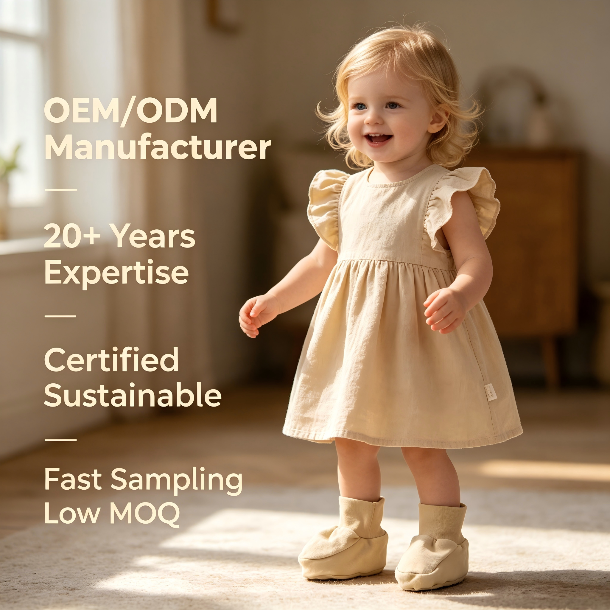 Chaussons pour bébé en coton biologique personnalisés OEM/ODM | Chaussettes pour nouveau-nés teintes avec des plantes respectueuses de l’environnement | Chaussures pour nourrissons douces et respirantes pour marque privée | Chaussures pour bébé non toxiques et teintes avec des légumes, durables | Fabrication professionnelle en gros