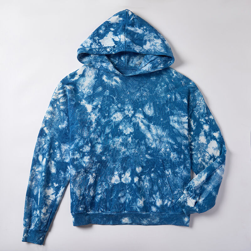 Indigo Plant-Dyed Tie-Dye Hoodie - Sustainable & Non-Toxic