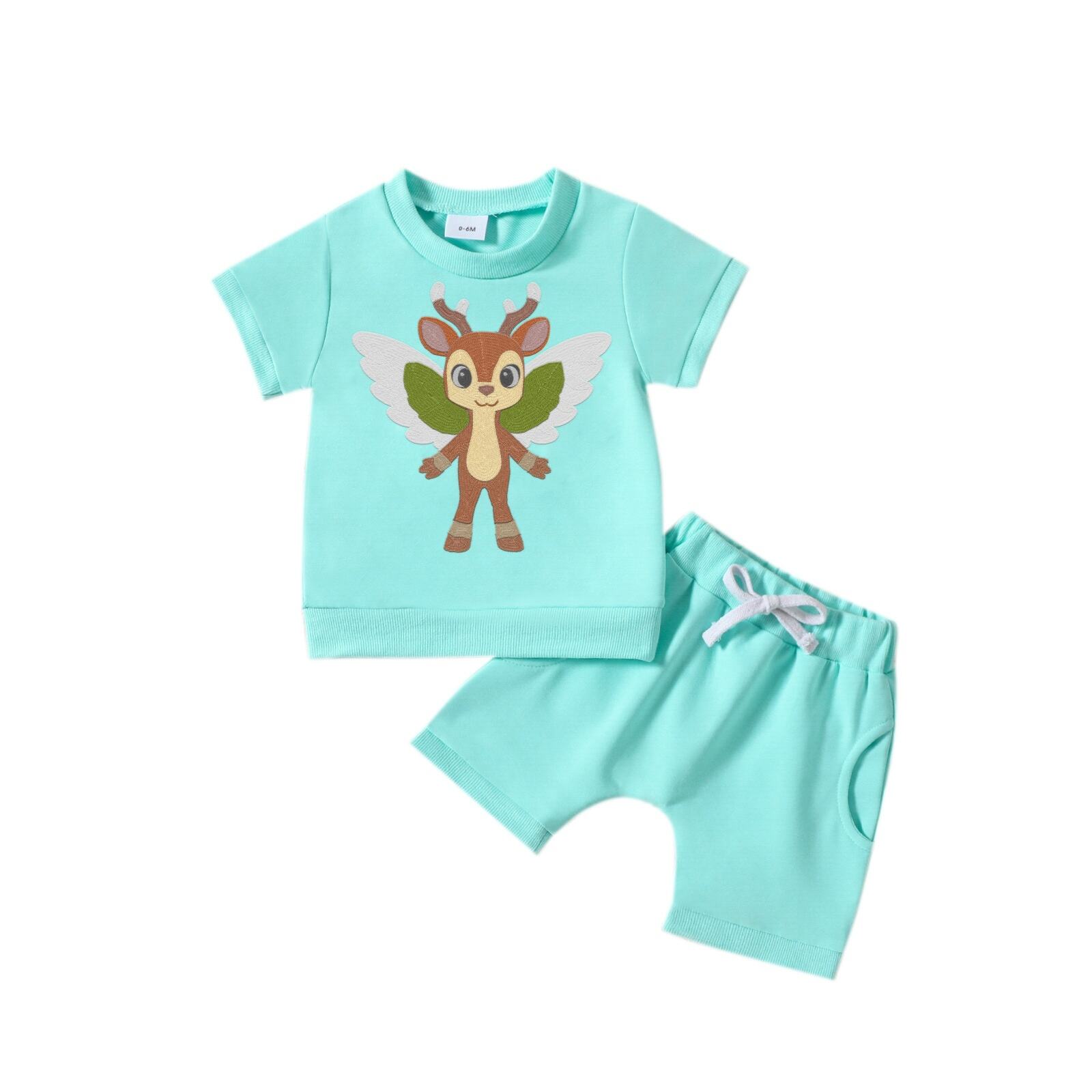 Embroidery Print Two Piece Set