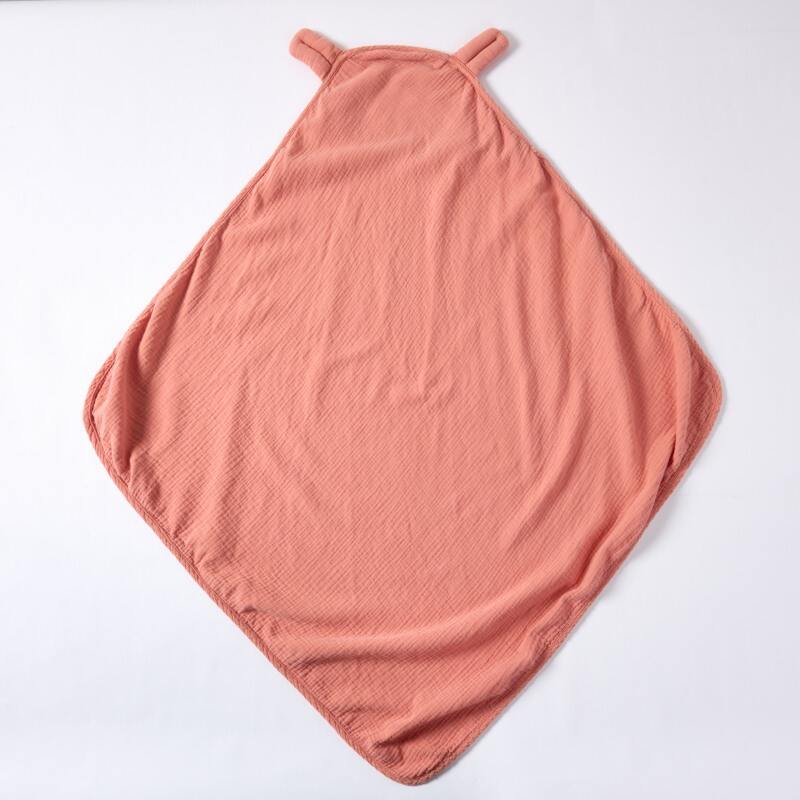 Custom Organic Hooded Baby Swaddle Blanket Manufacturer | Plant Dyed Muslin Cotton Infant Wrap for OEM ODM Private Label Brands