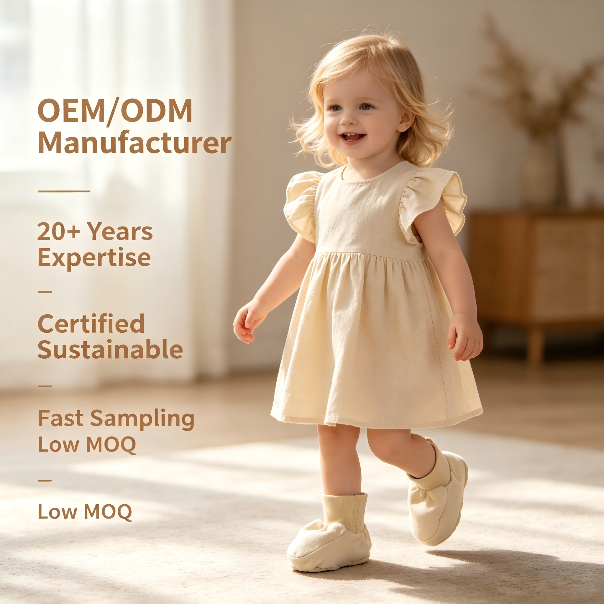 Chaussons pour bébé en coton biologique avec tissu naturellement teint aux plantes | Chaussettes écologiques et durables pour nourrissons, restant bien en place, destinées à l’OEM/ODM | Chaussures souples pour nouveau-nés respirantes et non toxiques | Fabricant professionnel de vêtements pour bébé sur mesure, en gros