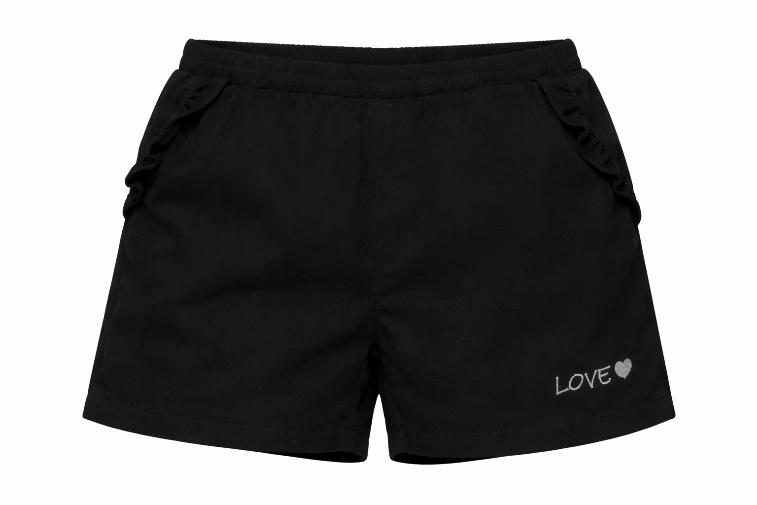 Custom Girls’ Soft Rayon Cotton Shorts with Ruffle Pockets