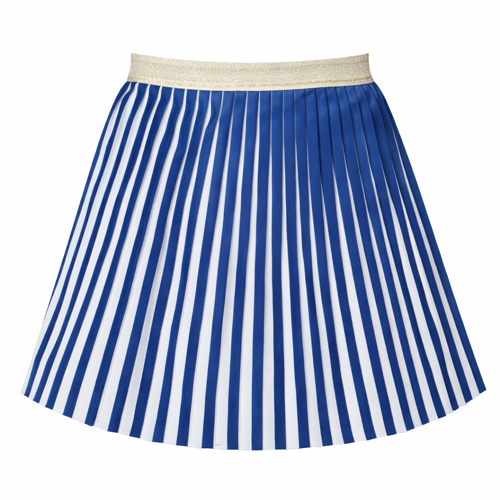 Custom Girls rPET Pleated Skirt with Elastic Waistband | Sustainable OEM & ODM Kidswear