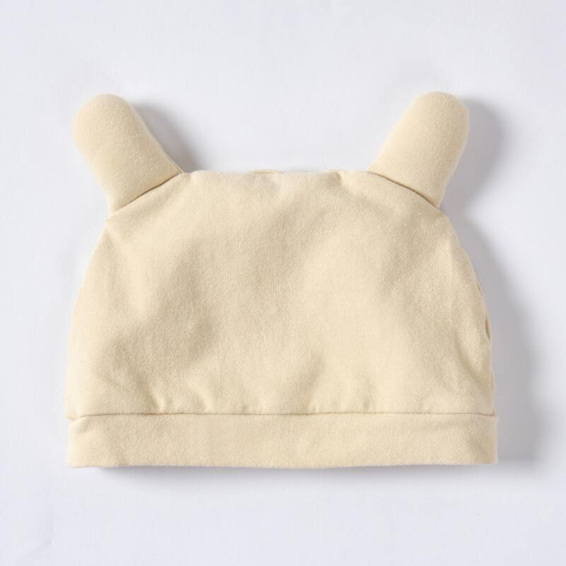 Organic Cotton Baby Bear Beanie - Natural Plant-Dyed Infant Ear Hat for Eco-Friendly Newborn Brands - Custom OEM/ODM Sustainable Baby Accessories - Soft, Non-Toxic Breathable Toddler Headwear – Manufacturer Direct