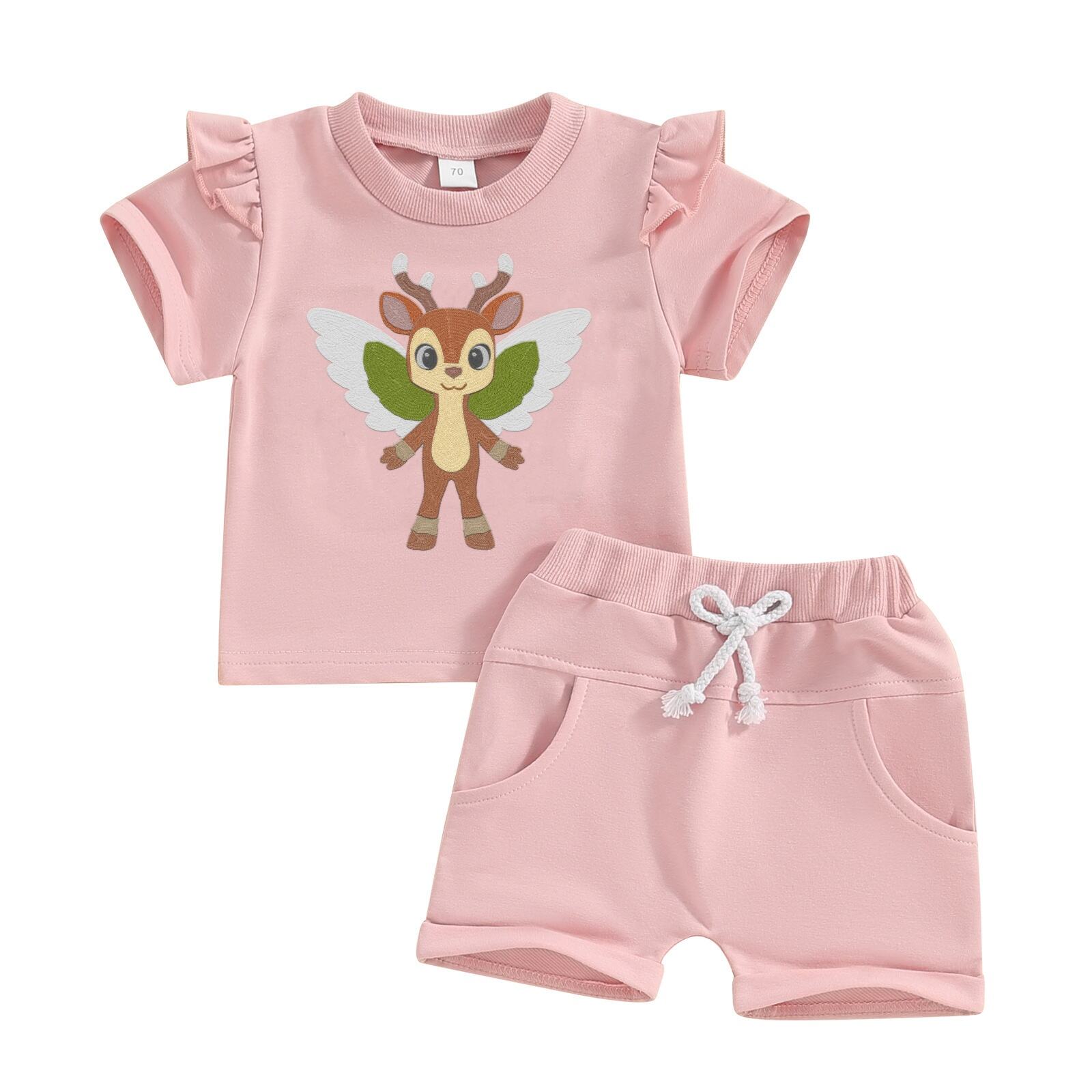 Baby Girl Clothes Short Sleeve T Shirt Shorts Set