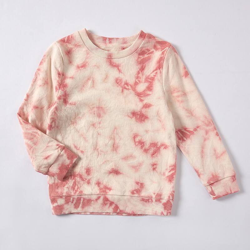 Plant-dyed Tie-dyed Children's Round-neck Pullover Sweatshirt