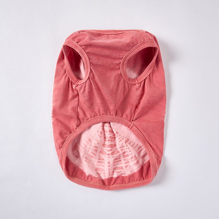 Premium Plant-Dyed Pink Tie-Dye Pet Tank Top for Wholesale & Custom