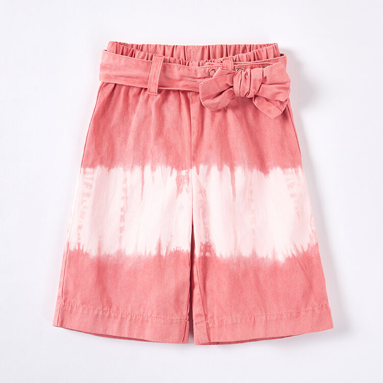 Eco-Chic Plant-Dyed Wide-Leg Shorts | Sustainable & Belted Design