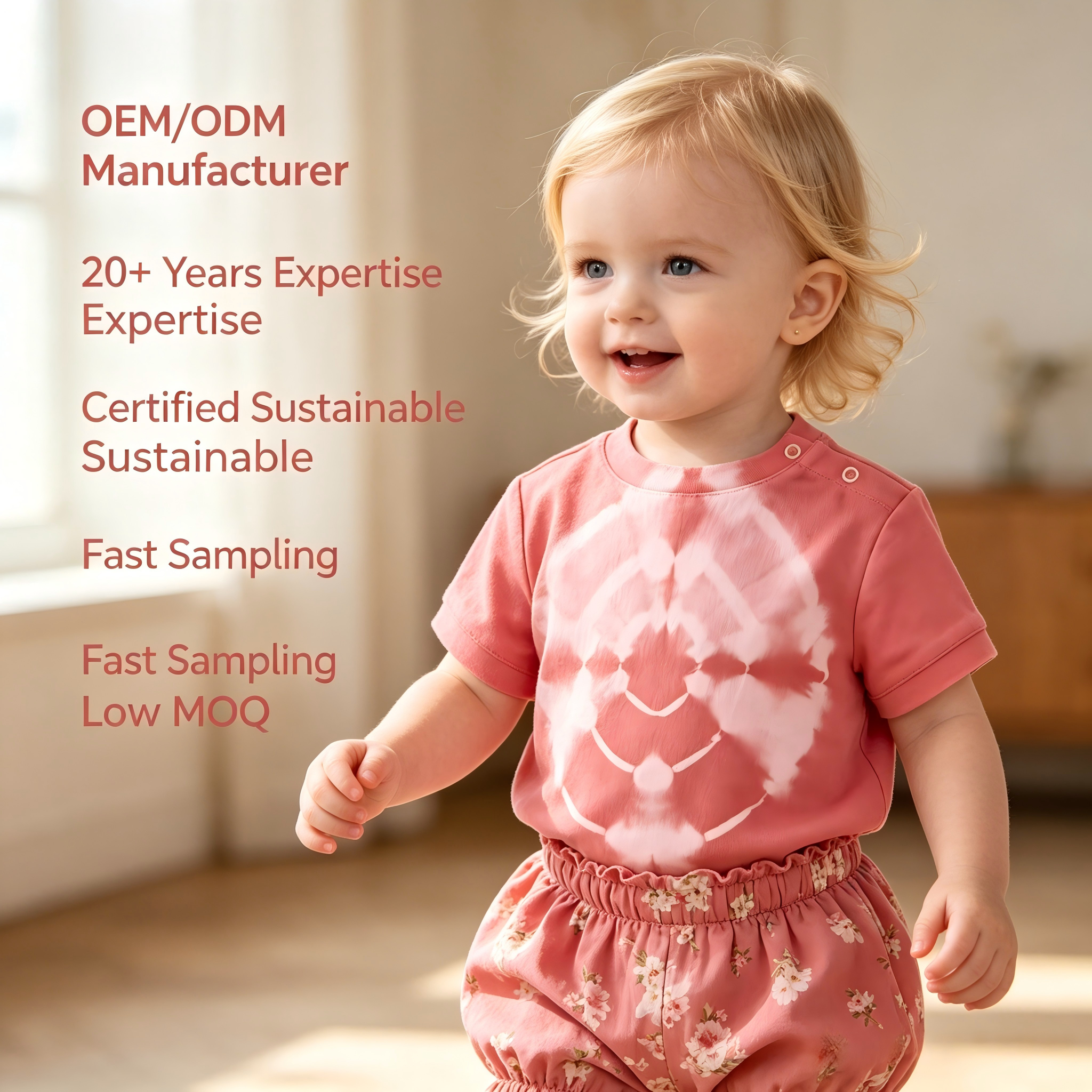 Camiseta Infantil com Botões nos Ombros OEM/ODM | Camiseta para Bebê em Algodão Orgânico 100%, Tingida com Plantas | Camiseta de Manga Curta Ecológica Não Tóxica com Corante Botânico, para Marca Própria | Vestuário Sustentável e Respirável para Recém-Nascidos | Fabricante Atacadista