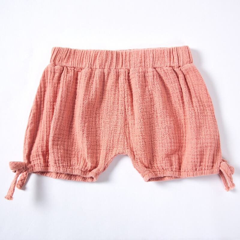 Orange-Pink Sappanwood Madder Pomegranate Peel Dyed Baby Shorts