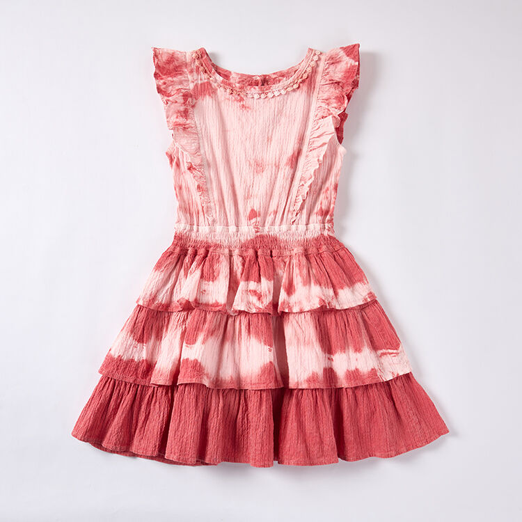 Plant-Dyed Tiered Ruffle Dress | Sustainable B2B Supply