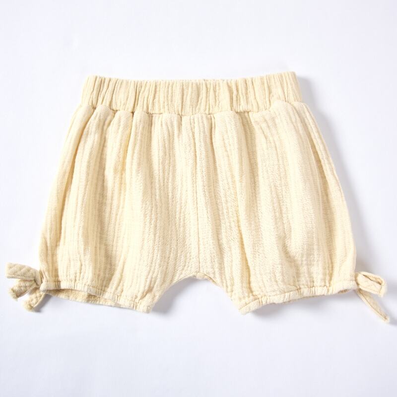 Light Yellow Sappanwood Madder Pomegranate Peel Dyed Baby Shorts