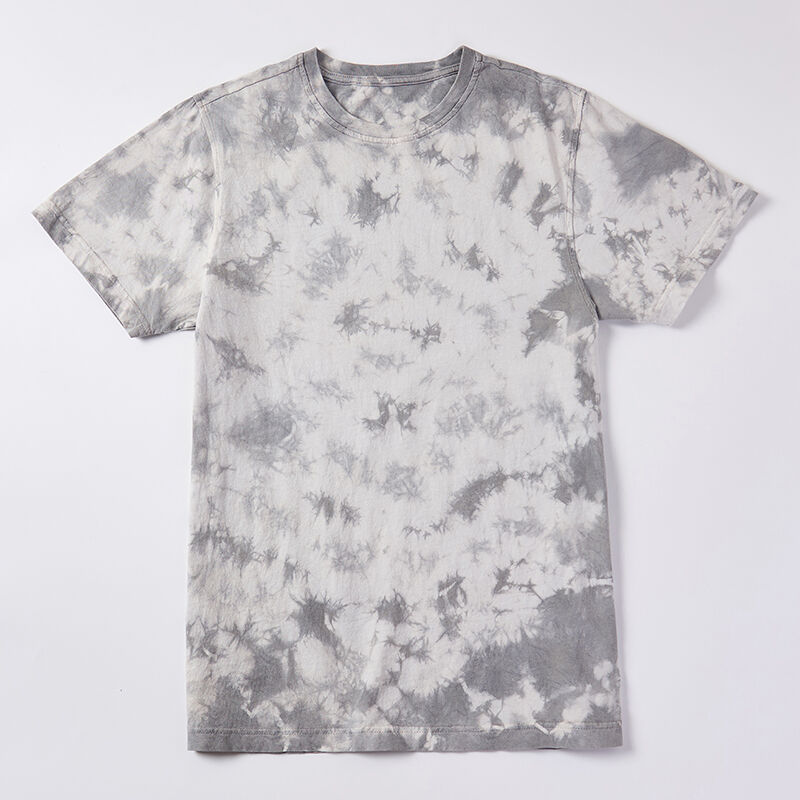 Eco-Dyed Tie-Dye Short Sleeve Tee with Unique Pattern