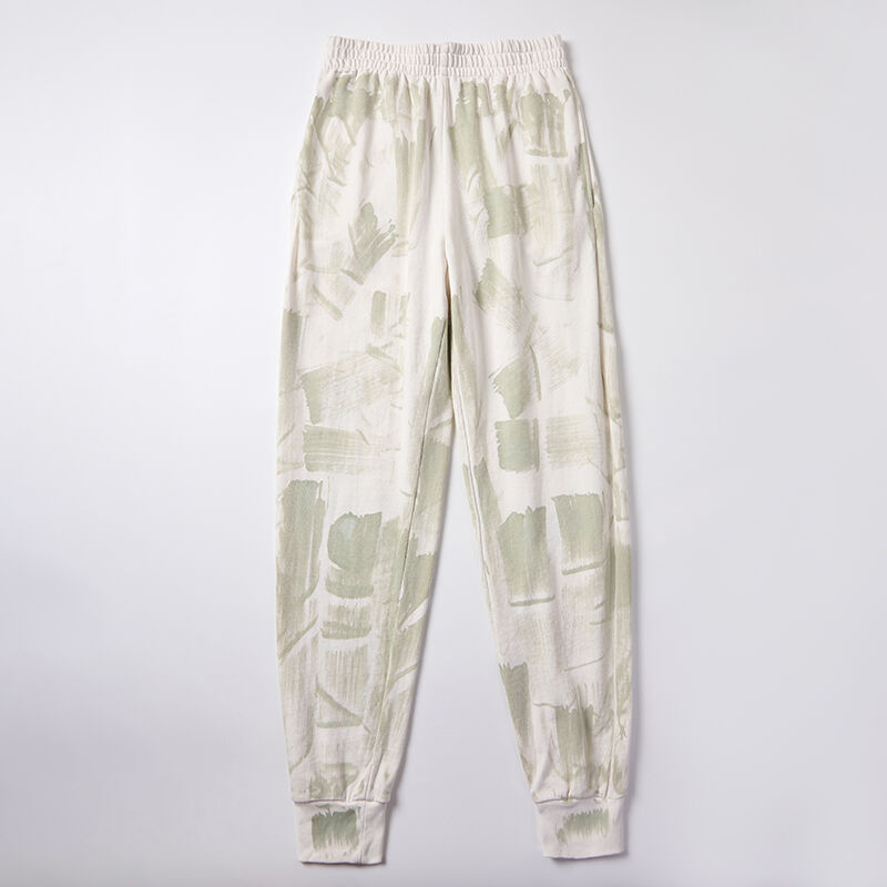 Organic Plant-Dyed Abstract Jogger Pants – Eco-Chic & Safe Design