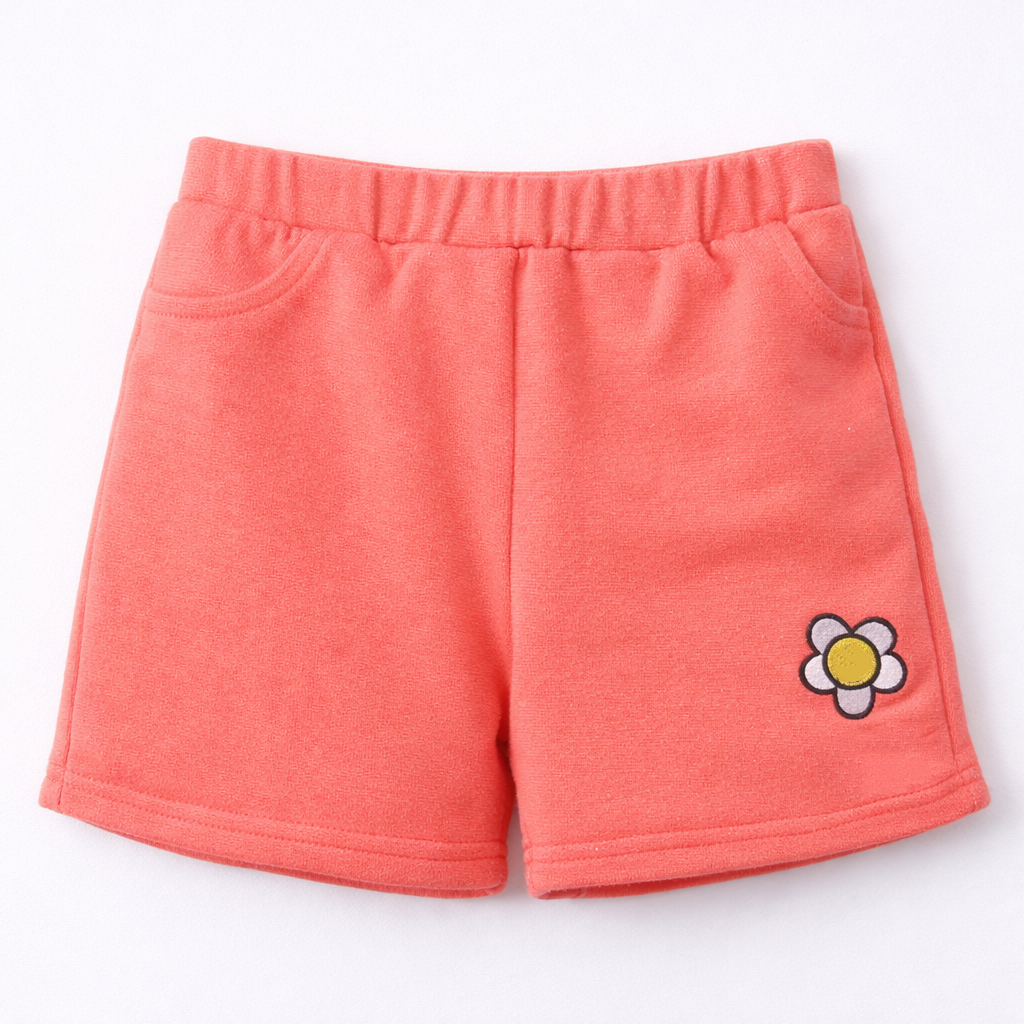 Organic Cotton Girls’ Shorts with Custom Embroidery | Sustainable Kidswear OEM