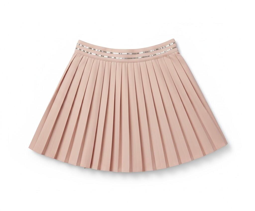 Custom Girls’ Pleated Skort | 180G Polyester Stretch | OEM & Private Label
