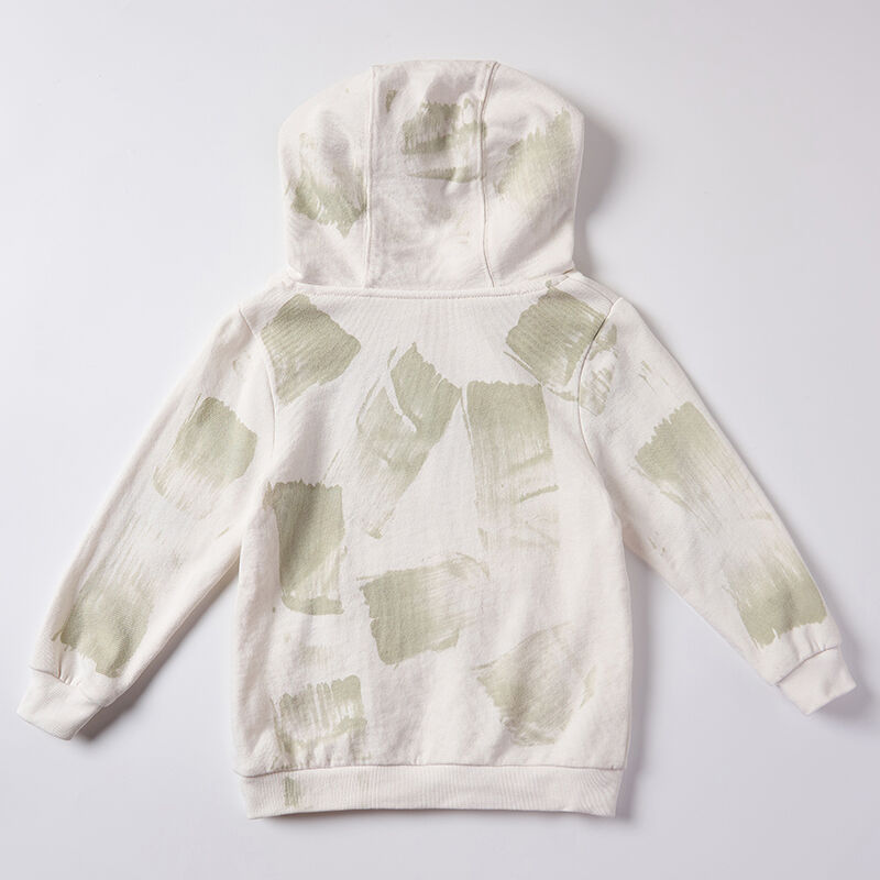 Plant-Dyed Abstract Hoodie - Eco-Friendly & Unique Custom Apparel