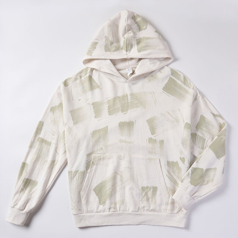 Plant-Dyed Abstract Hoodie - Eco-Friendly & Unique Custom Apparel