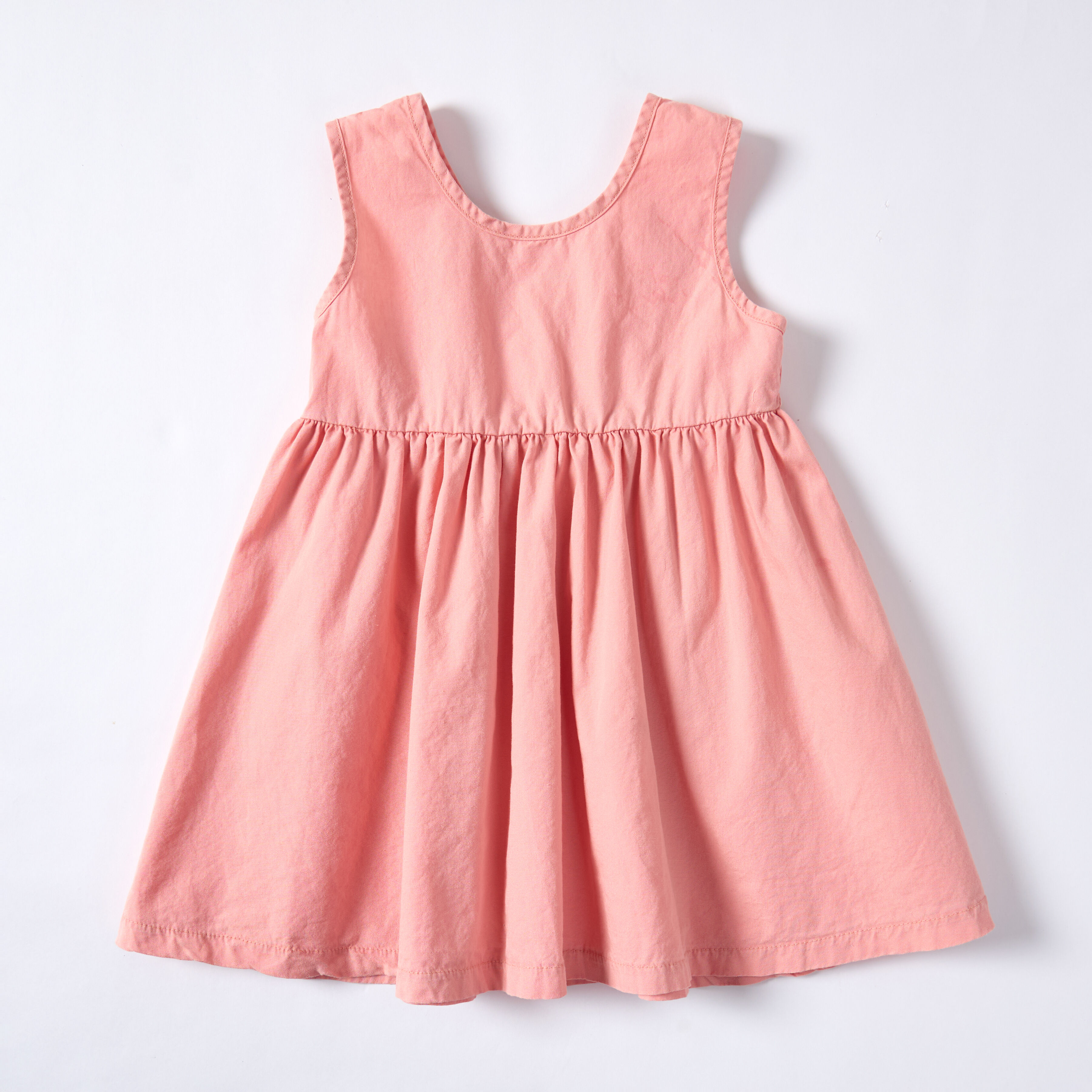 Pink Sappanwood and Madder Dyed Sleeveless Baby Dress