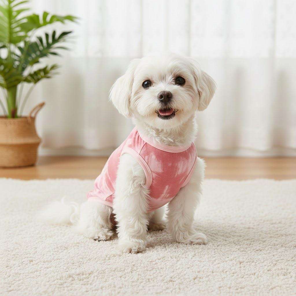 OEM/ODM Custom Pet Apparel | 100% Cotton Organic Plant-Dyed Dog Tank Top | Eco-Friendly Non-Toxic Botanical Tie-Dye Cat Vest for Private Label | Vibrant Yellow Sustainable Puppy Shirt | Wholesale Pet Clothing Manufacturer