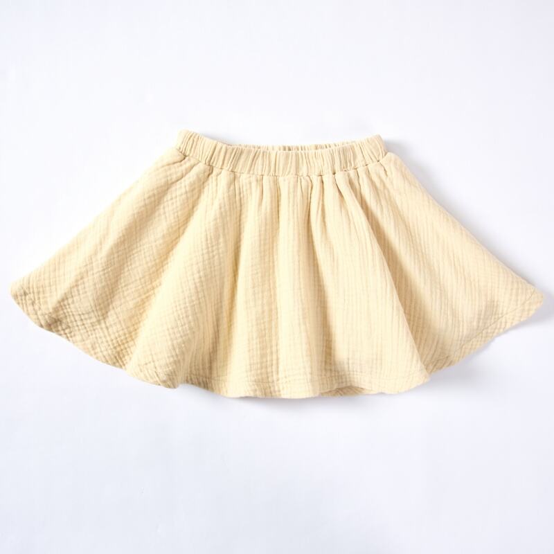 Light Yellow Sappanwood Madder Pomegranate Peel Dyed Baby Skirts