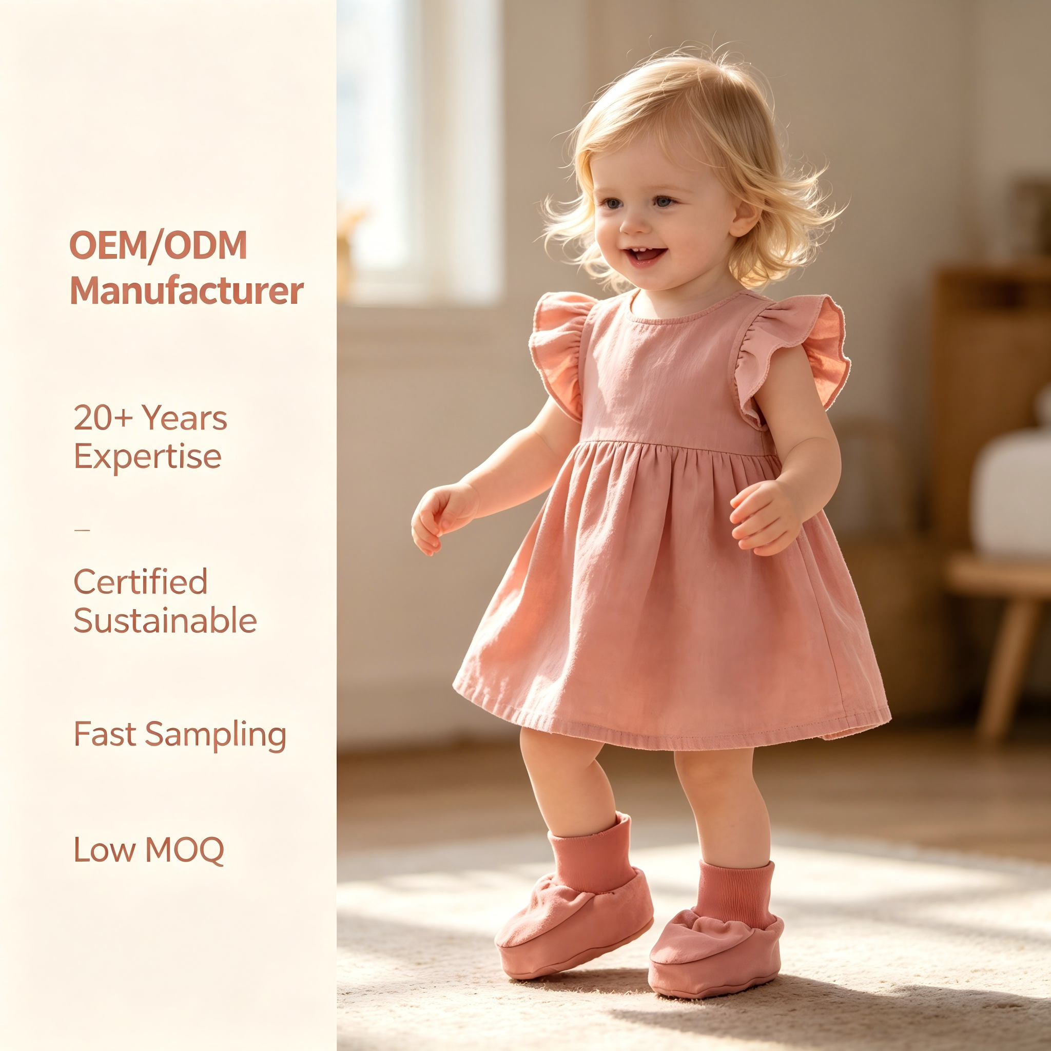 Chaussons pour bébé en coton biologique 100 % OEM/ODM avec bord côtelé | Chaussures pour nourrissons douces et respirantes pour marque privée | Chaussettes pour nouveau-nés teintes avec des plantes durables | Chaussures pour bébé teintes avec des légumes | Fabrication professionnelle en gros