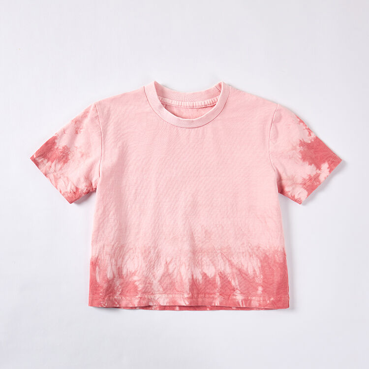 Eco-Friendly Plant-Dyed Cropped T-Shirt | Unique Tie-Dye Style