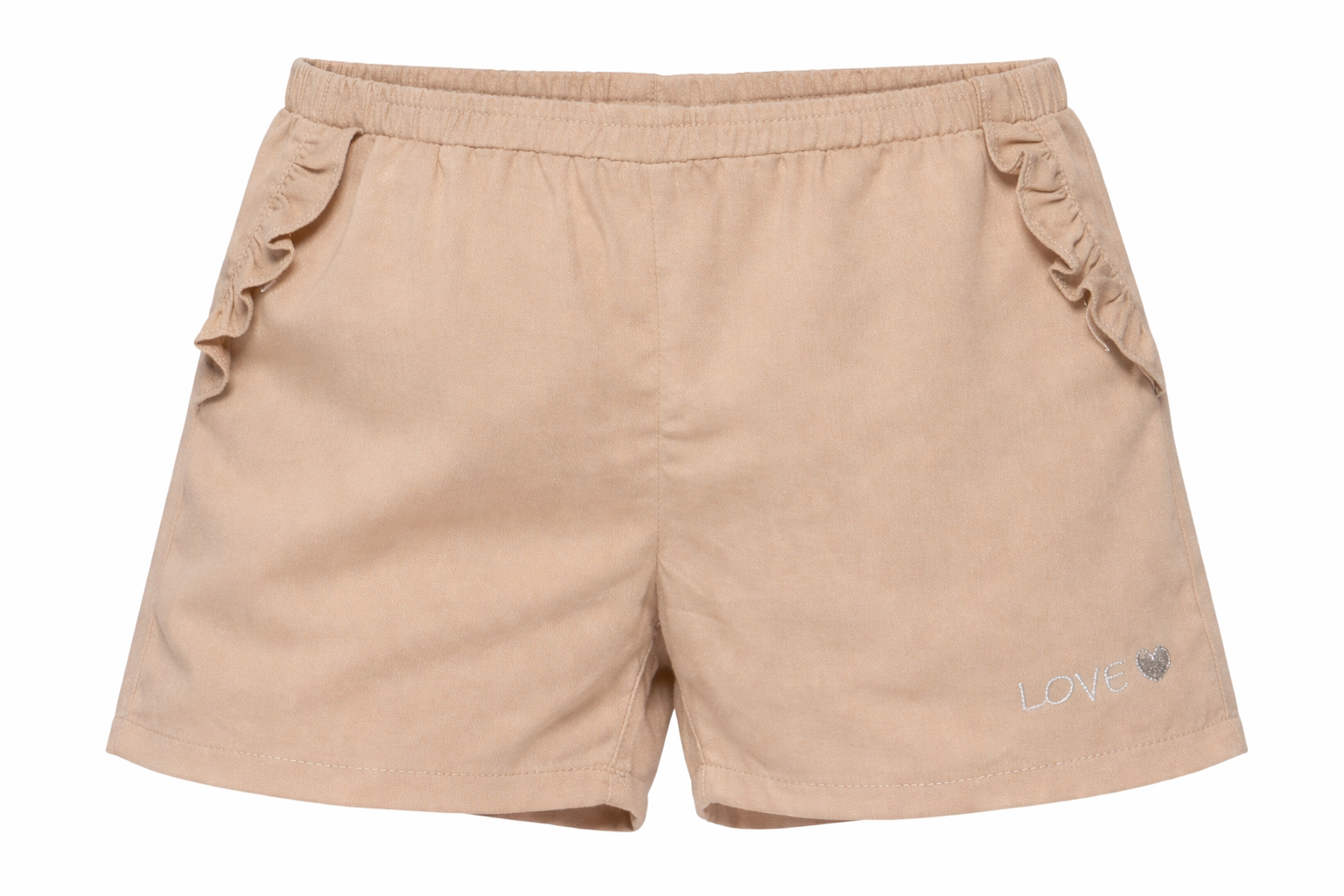 Custom Girls’ Soft Rayon Cotton Shorts with Ruffle Pocket Detail