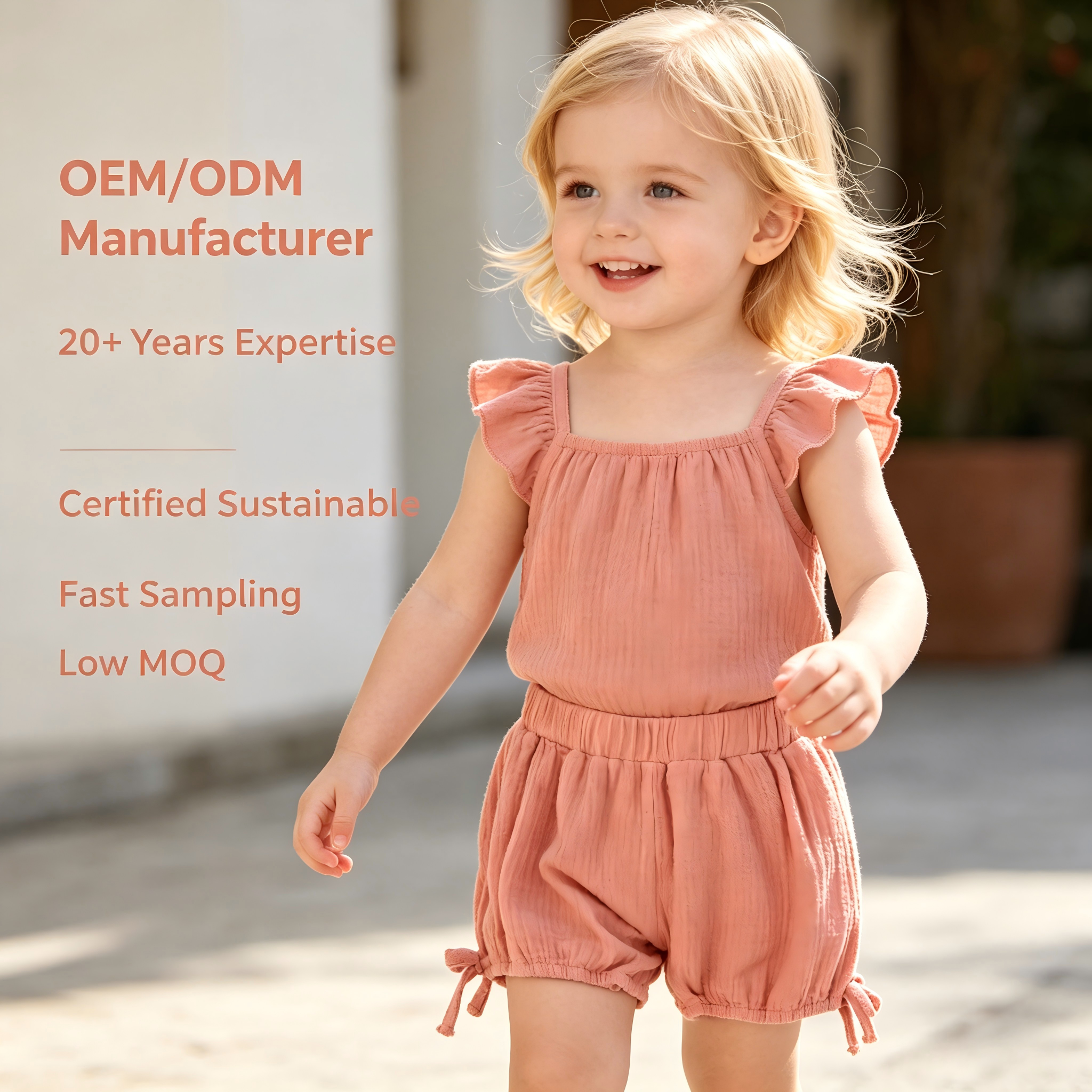 OEM/ODM 100% Cotton Double-Layer Wrinkled Gauze Baby Bubble Shorts | Eco-Friendly Plant-Dyed 135gsm Toddler Bloomers | Custom Sustainable Botanical Dye Infant Summer Shorts with Side Bows Wholesale