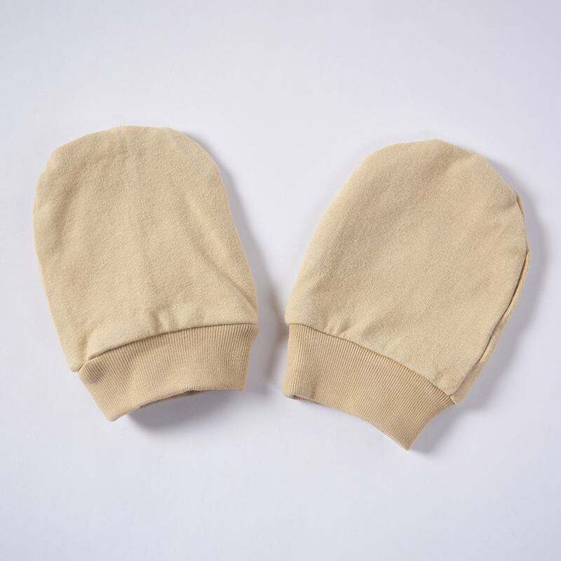 Ensemble bonnet et mitaines pour bébé en coton biologique – Bonnet ours pour nourrissons teint à base de plantes et mitaines anti-rayures, destiné aux marques soucieuses de l'environnement – Fabricant de couvre-chefs pour nouveau-nés sous marque propre (OEM) ou conception sous marque propre (ODM) personnalisé