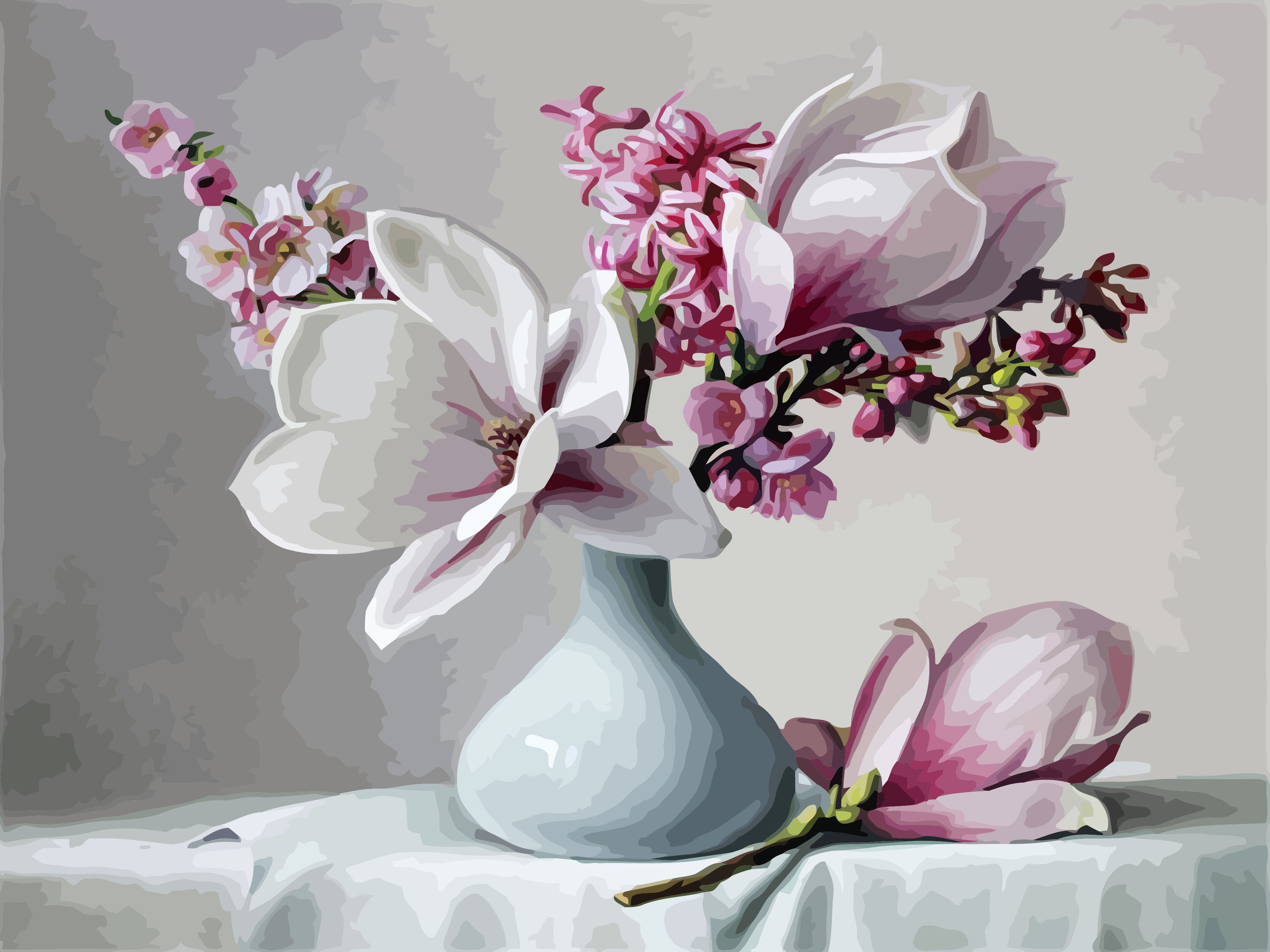 Erwachsene Malen nach Zahlen Großhandel Magnolia Allure