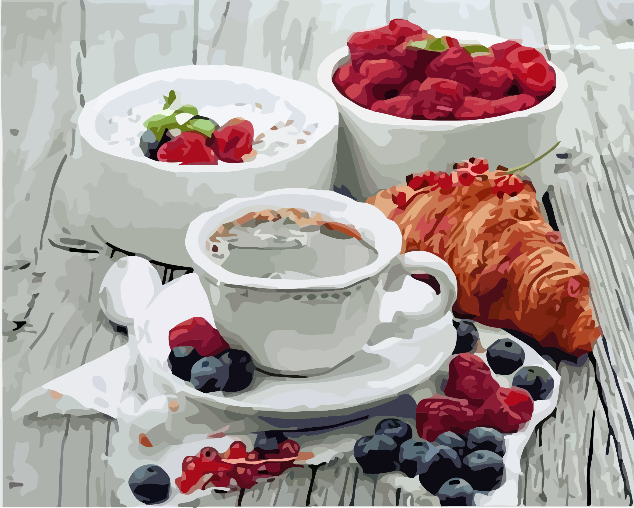 Individuelles Farben-nach-Zahlen-Set Frühstücksglück