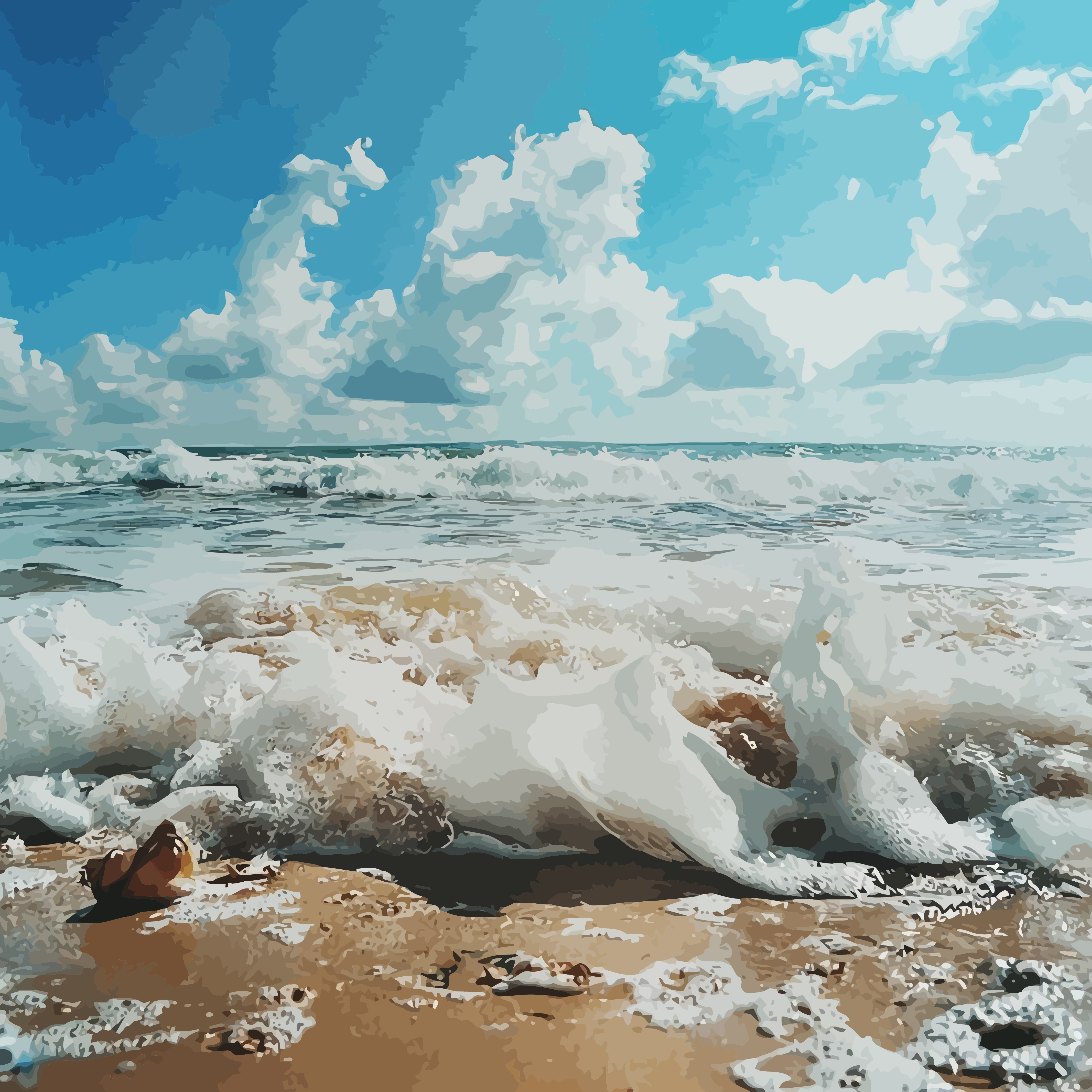 Einfache Malen-nach-Zahlen-Sets Wave’s Embrace