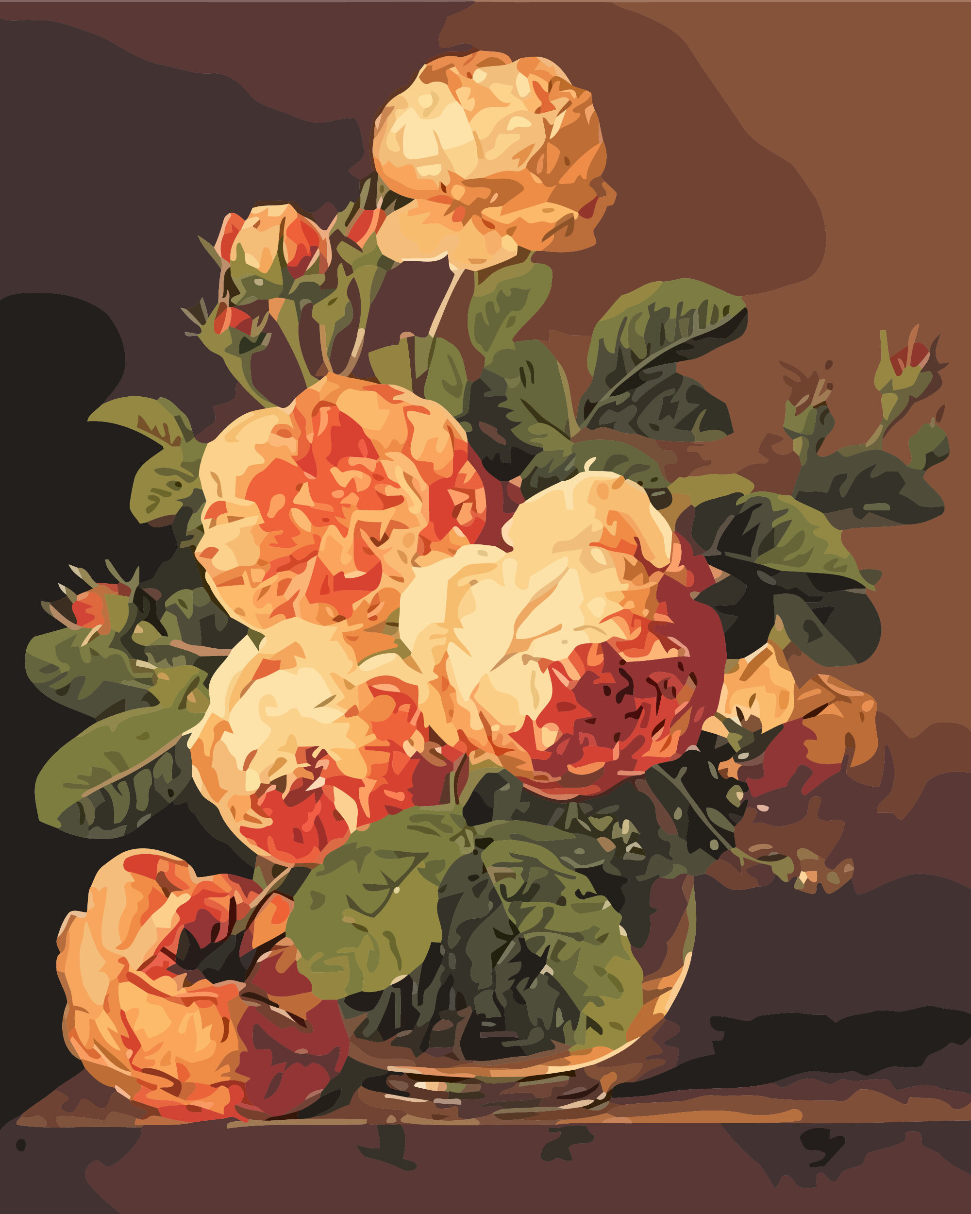 Großhandel Malen nach Zahlen Sets Blush Roses