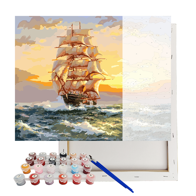 Paint By Number For Home Decor Sunset Sail