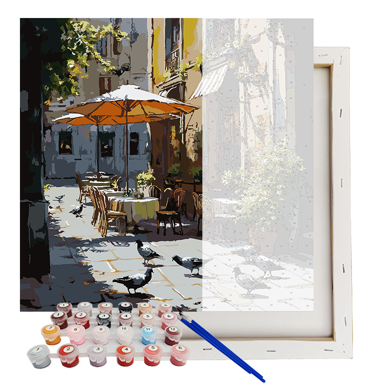 Paint By Numbers Kits For Adults Pigeon - filled Alley Cafe