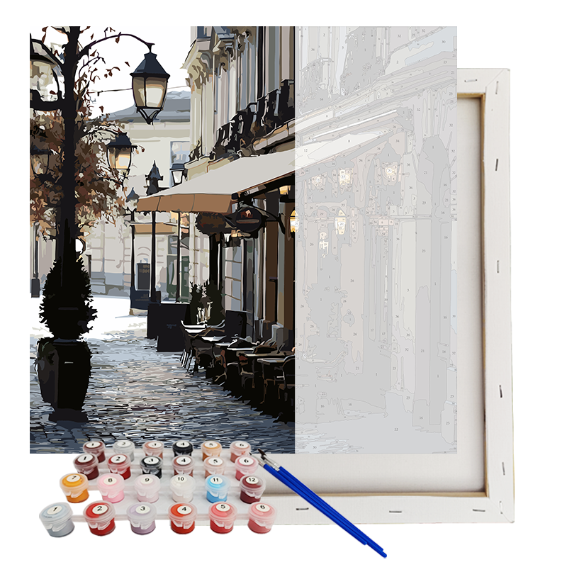 Paint By Number Kits The Charming Old Town Street