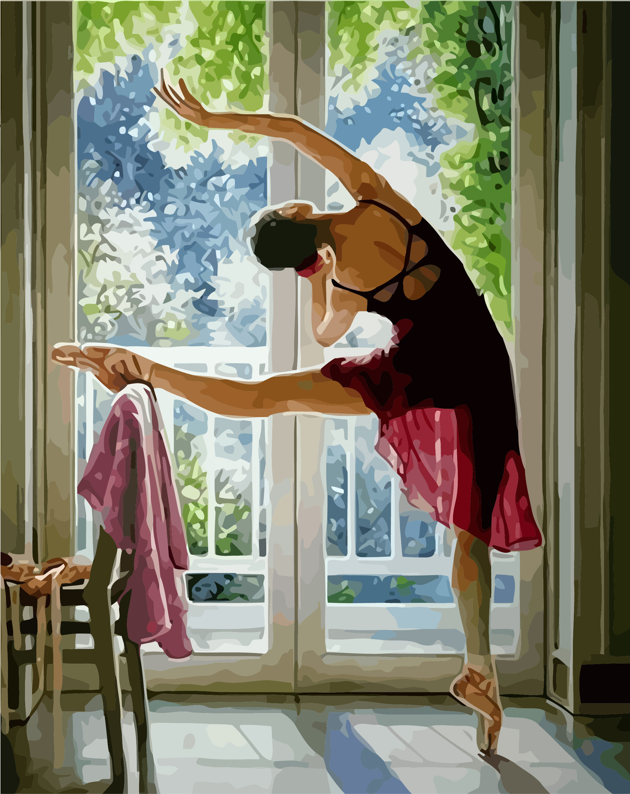 Individuelles Malen-nach-Zahlen-Set Morgenballett