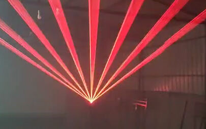 client feedback video for 10w rgb laser light in their warehouse.
