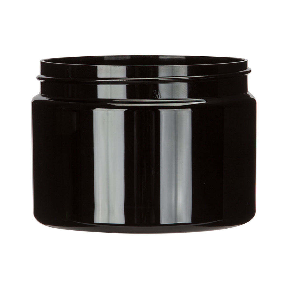 ขวดบรรจุภัณฑ์เครื่องสำอางปากกว้าง สีดำ ขนาด 30 กรัม สำหรับโลชั่นบำรุงผิว เนย ครีมนวดผม และขี้ผึ้งใส่ผม
