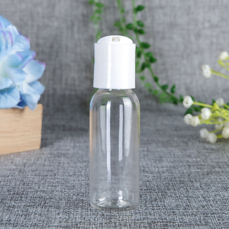 Empty 24mm PET Round Bottle with Disc Top Cap Customized Plastic Lotion Bottle