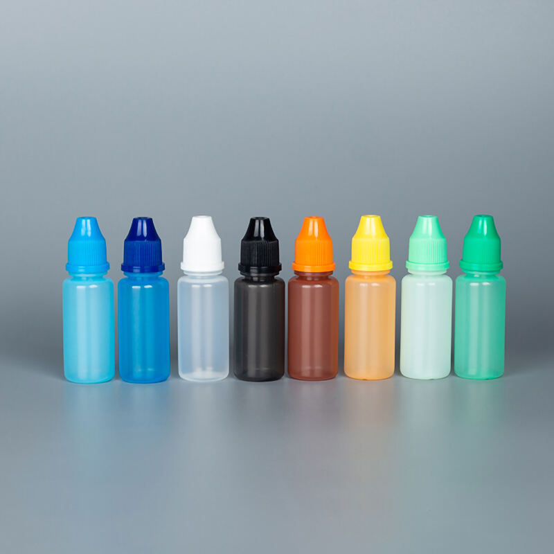 Small Translucent Plastic Dropper Oil Bottle with Screw Cap