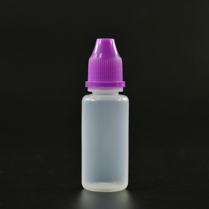 Small Translucent Plastic Dropper Oil Bottle with Screw Cap