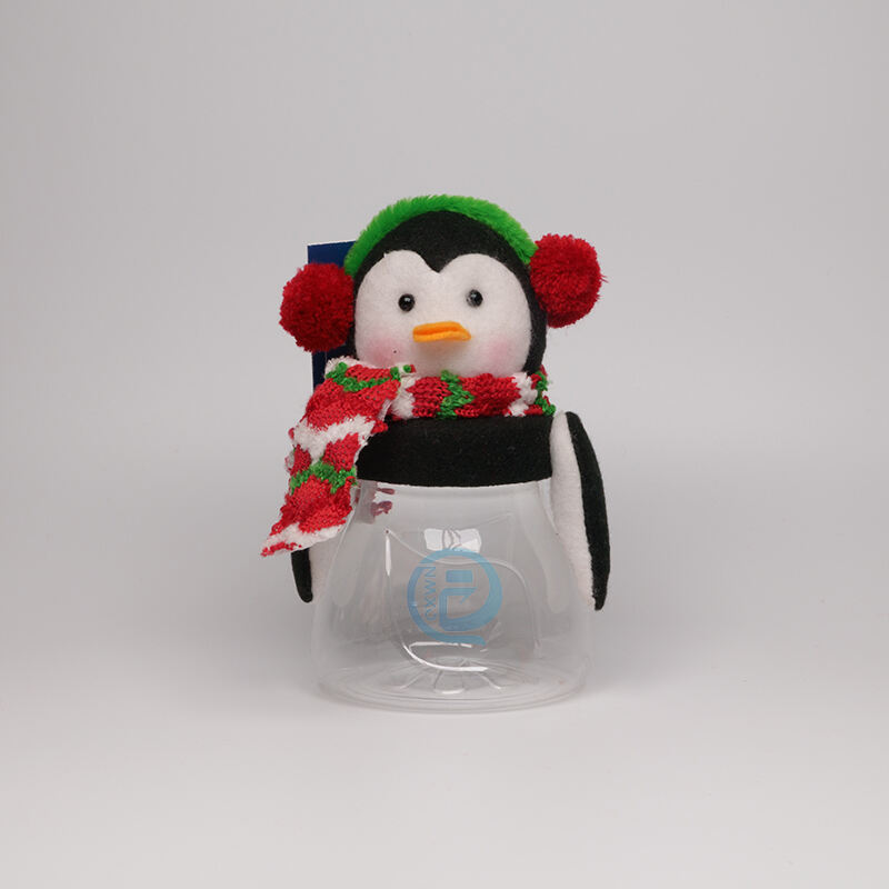 Christmas Series Plastic Jar Packaging for Food Santa Claus Toy Decoration Jar