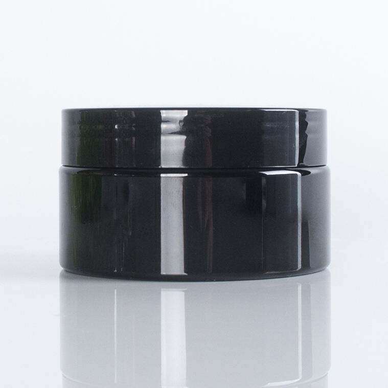 ขวดบรรจุภัณฑ์เครื่องสำอางปากกว้าง สีดำ ขนาด 30 กรัม สำหรับโลชั่นบำรุงผิว เนย ครีมนวดผม และขี้ผึ้งใส่ผม