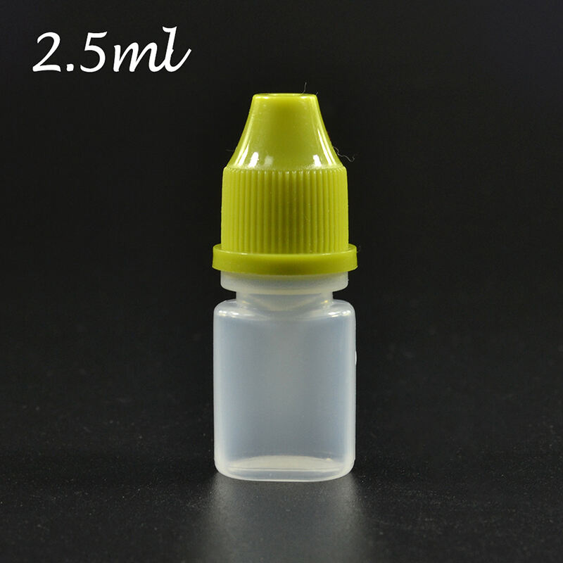 Small Translucent Plastic Dropper Oil Bottle with Screw Cap