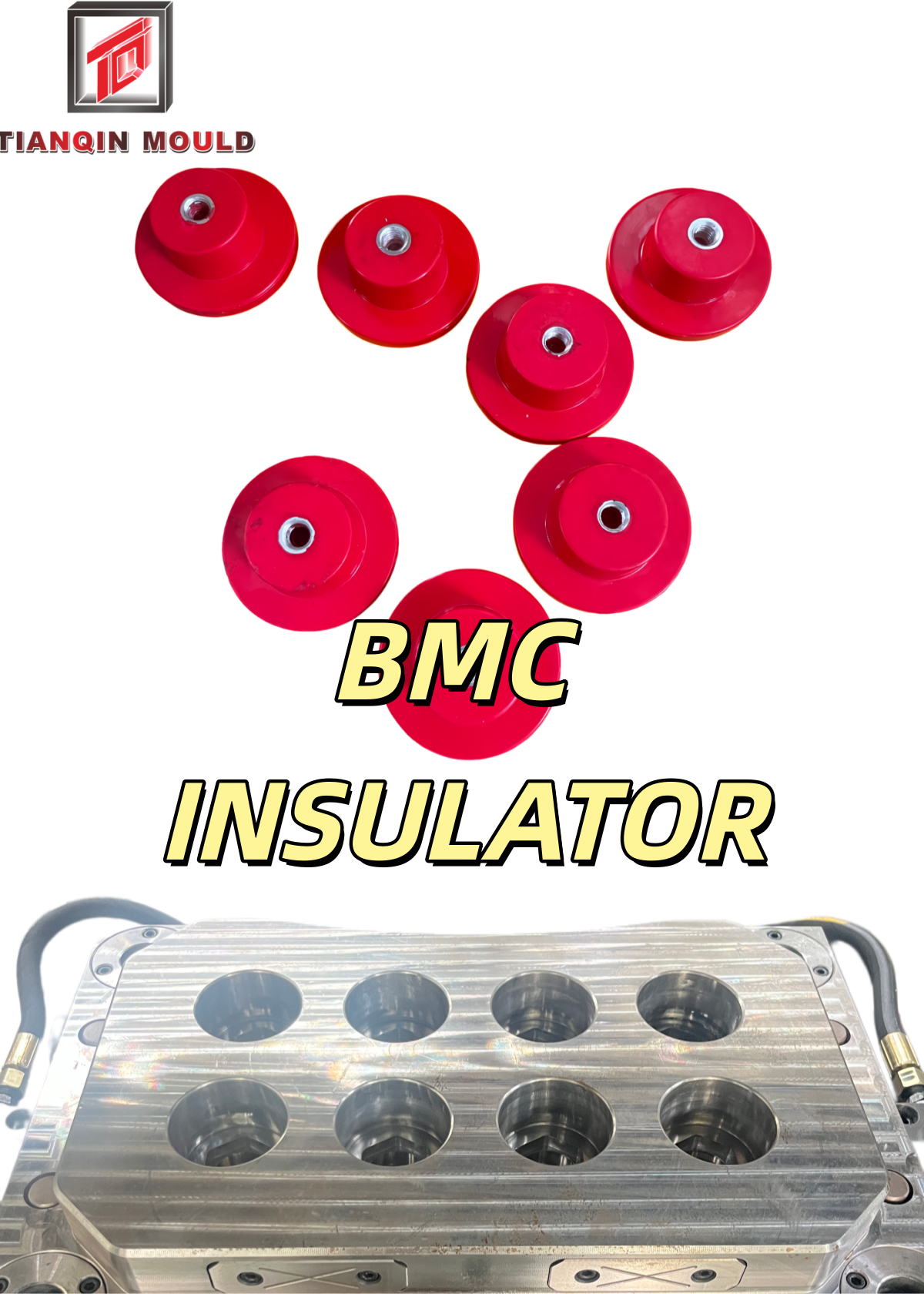 Penebat Komposit SMC Bulat Penebat Elektrik Fiberglass Bulat